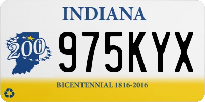 IN license plate 975KYX
