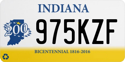 IN license plate 975KZF