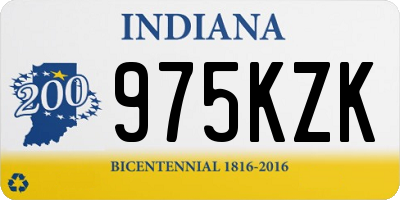 IN license plate 975KZK