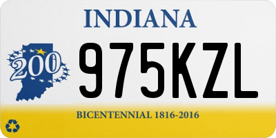 IN license plate 975KZL
