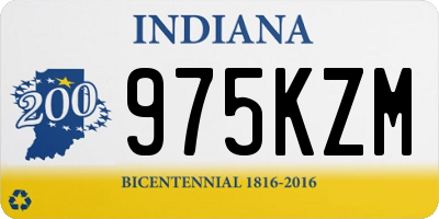 IN license plate 975KZM