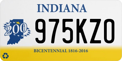 IN license plate 975KZO