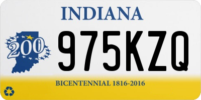 IN license plate 975KZQ