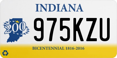 IN license plate 975KZU