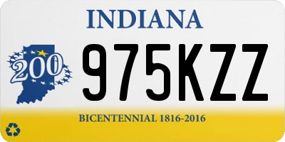 IN license plate 975KZZ