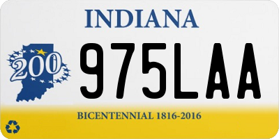 IN license plate 975LAA