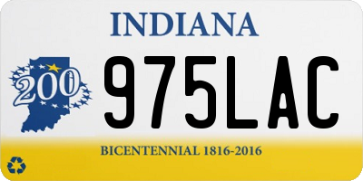 IN license plate 975LAC