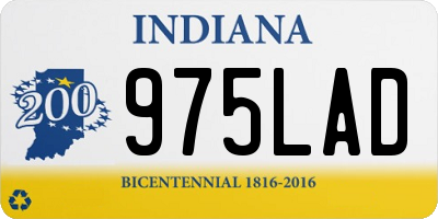 IN license plate 975LAD