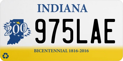IN license plate 975LAE