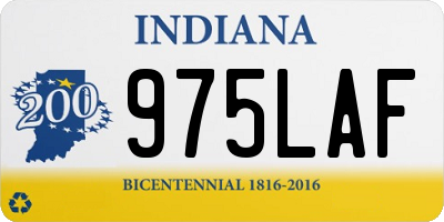 IN license plate 975LAF