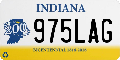 IN license plate 975LAG