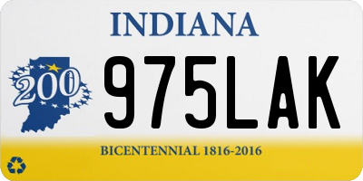 IN license plate 975LAK