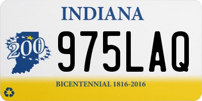 IN license plate 975LAQ