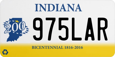 IN license plate 975LAR