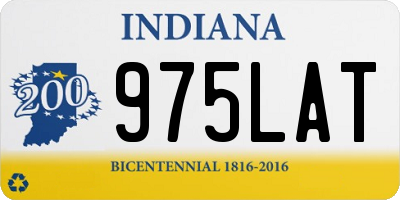 IN license plate 975LAT