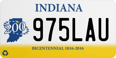 IN license plate 975LAU