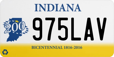 IN license plate 975LAV