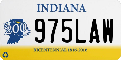 IN license plate 975LAW