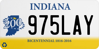 IN license plate 975LAY