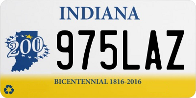 IN license plate 975LAZ