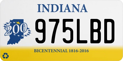 IN license plate 975LBD