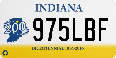 IN license plate 975LBF