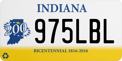 IN license plate 975LBL
