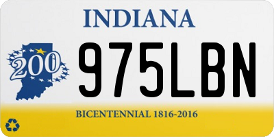 IN license plate 975LBN