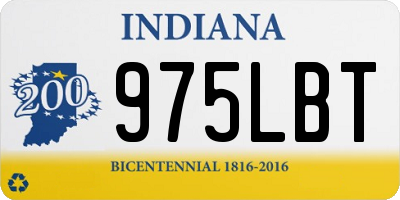 IN license plate 975LBT