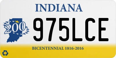 IN license plate 975LCE