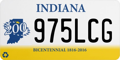 IN license plate 975LCG