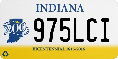 IN license plate 975LCI