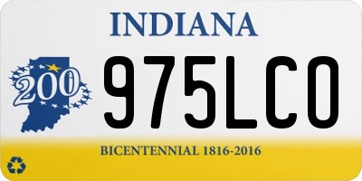 IN license plate 975LCO
