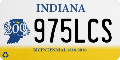 IN license plate 975LCS
