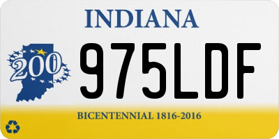 IN license plate 975LDF
