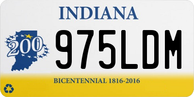 IN license plate 975LDM