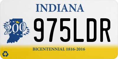 IN license plate 975LDR