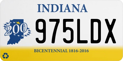 IN license plate 975LDX