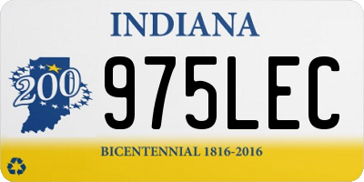 IN license plate 975LEC