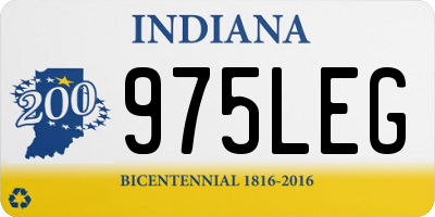 IN license plate 975LEG