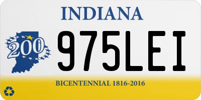 IN license plate 975LEI
