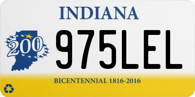 IN license plate 975LEL