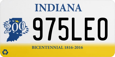 IN license plate 975LEO