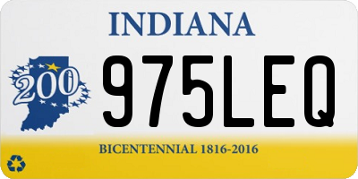IN license plate 975LEQ