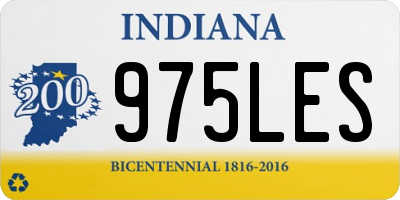 IN license plate 975LES