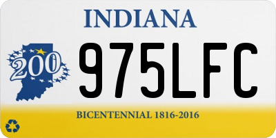 IN license plate 975LFC