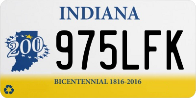 IN license plate 975LFK