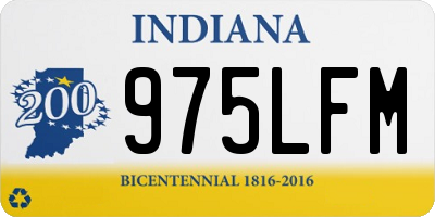 IN license plate 975LFM