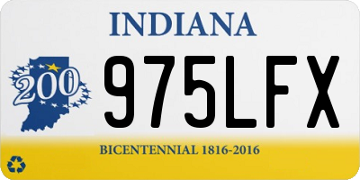 IN license plate 975LFX