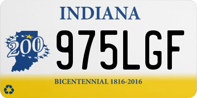 IN license plate 975LGF